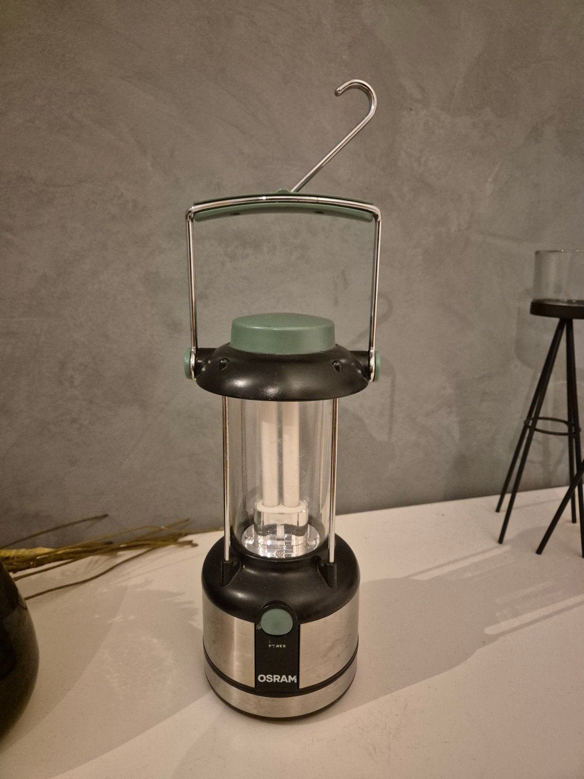 Osram Campinglamp 7W - Werkt op 4 D-batterijen, Ophalen of Verzenden, Gebruikt, Batterij