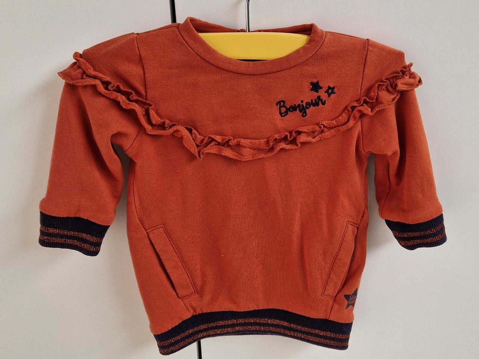 Prenatal oranje jurkje maat 56, Kinderen en Baby's, Babykleding | Maat 56, Meisje, Jurkje of Rokje, Ophalen of Verzenden, Zo goed als nieuw