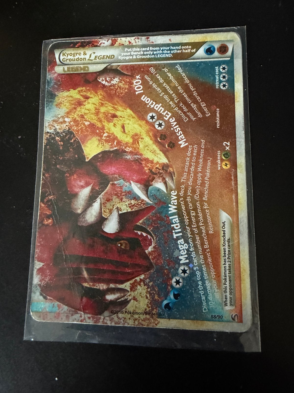 Kyogre & Groudon LEGEND 2010(Alleen Groudon deel) Pokémon, Ophalen of Verzenden, Gebruikt, Losse kaart