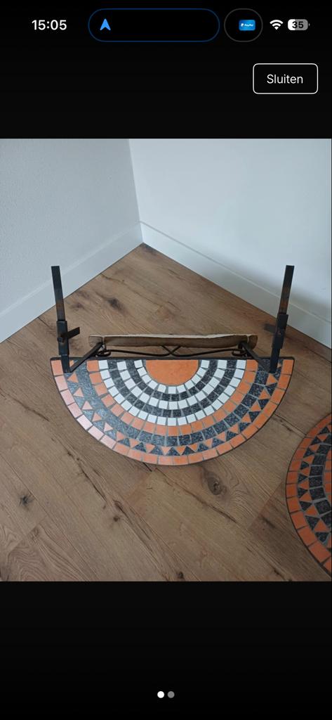 Vintage mozaïek bijzettafel/plantentafel, Ophalen of Verzenden