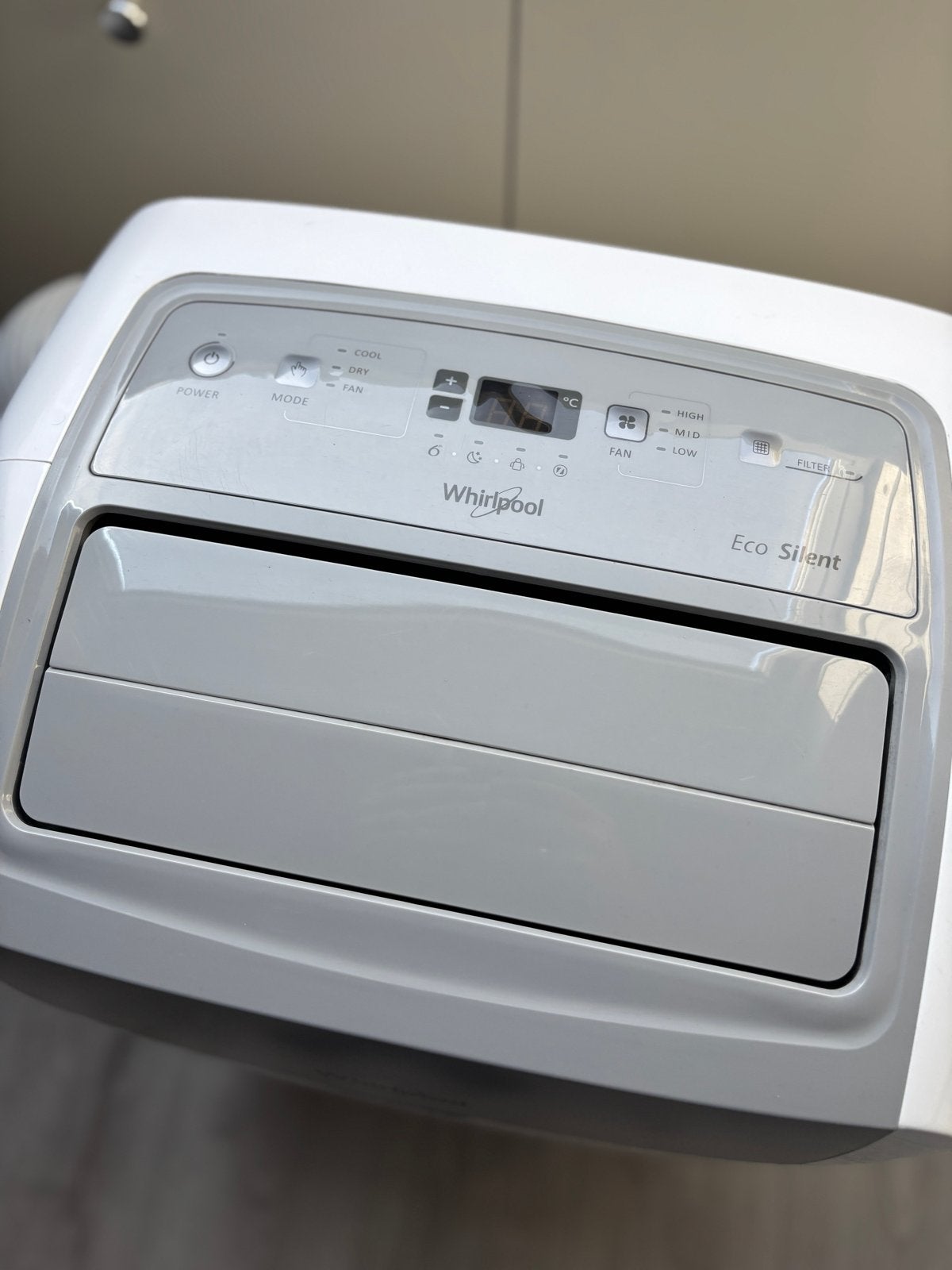 Whirlpool Mobiele Airco PACW29COL - Koelen en Ontvochtigen, Ophalen, Gebruikt, Minder dan 60 m³, 3 snelheden of meer