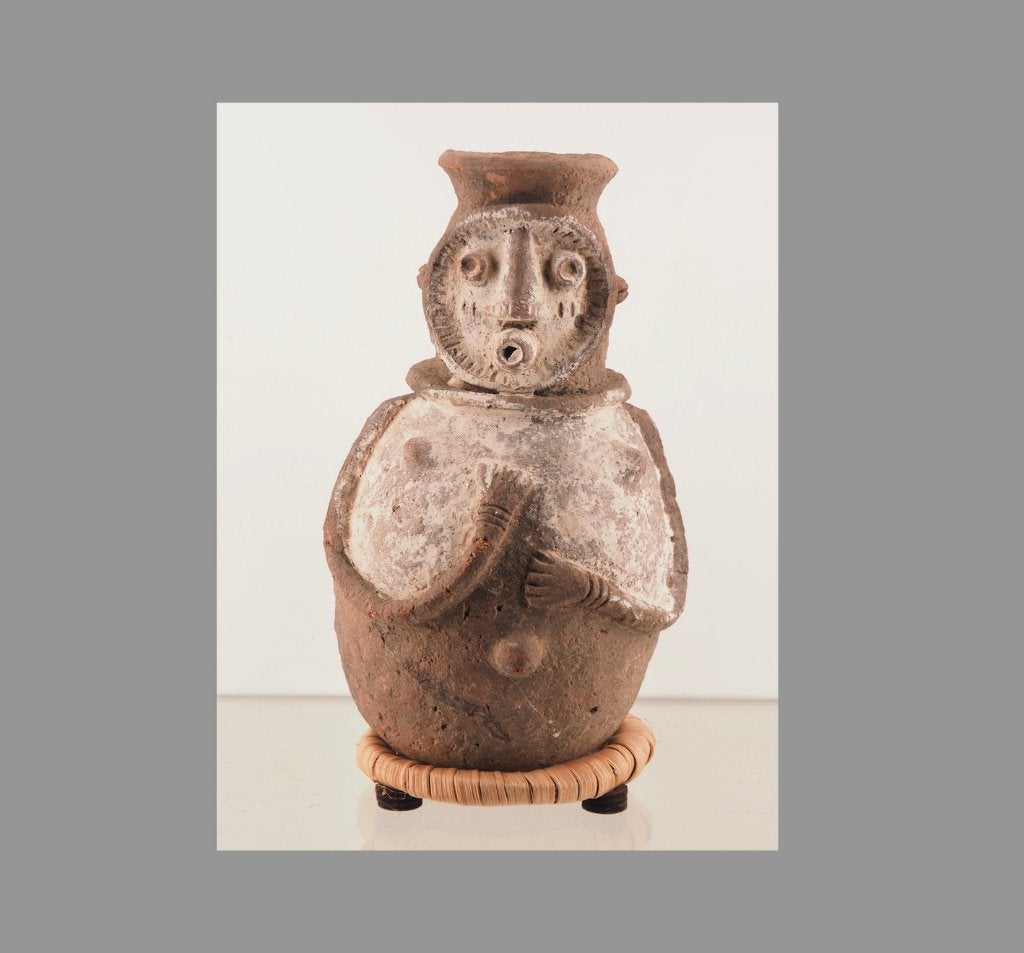 Ga’anda (Hlefenda)  terracotta kruik / pot (251110-03), Ophalen of Verzenden
