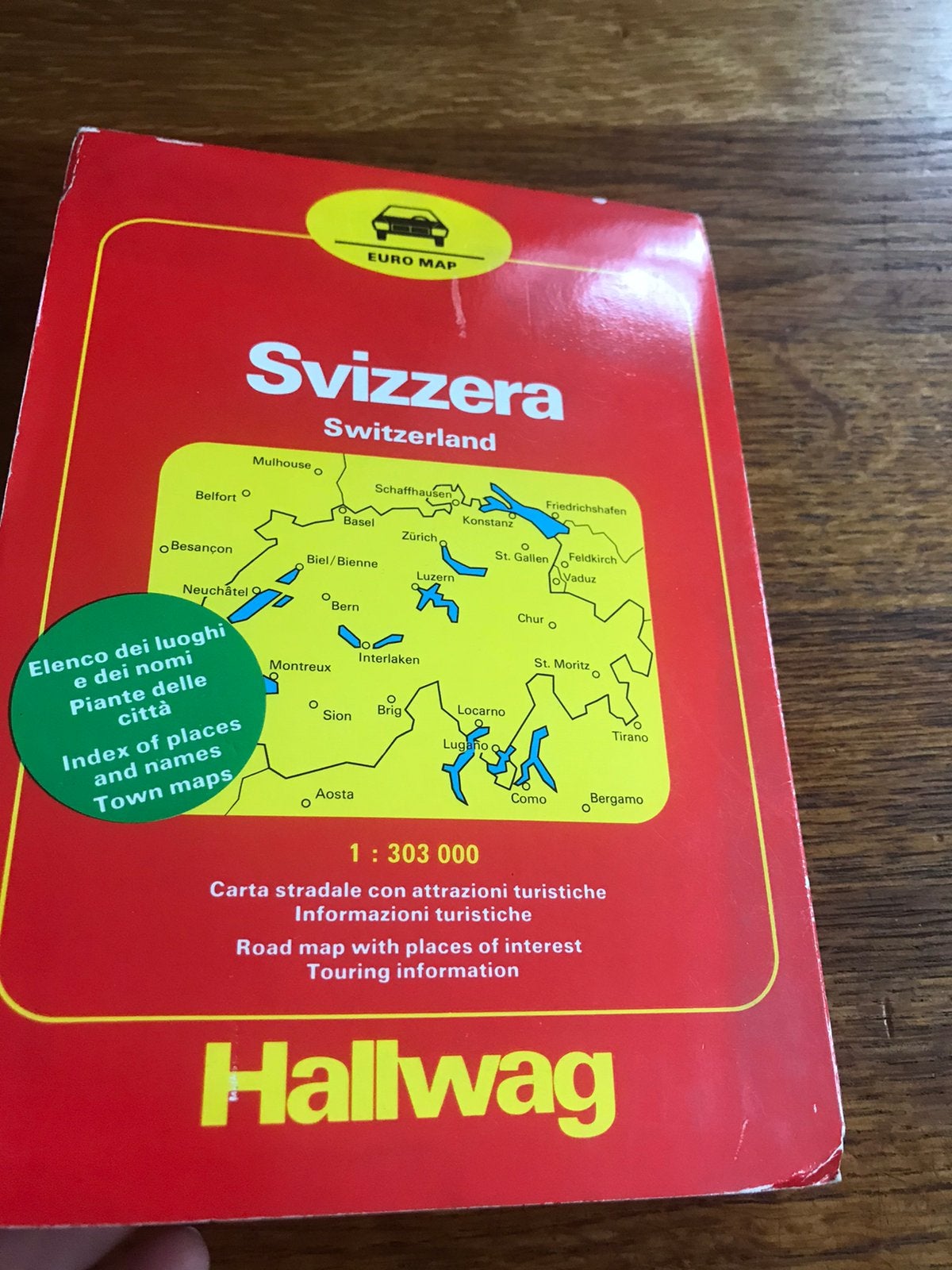 Schweiz suisse svizzera switzerland 1:303000, Ophalen of Verzenden, 1800 tot 2000, Landkaart