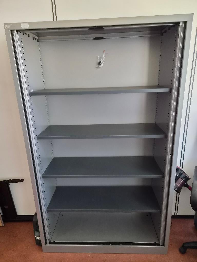 Roldeurkast, Huis en Inrichting, Kasten | Roldeurkasten en Archiefkasten, Ophalen, Gebruikt, 100 tot 150 cm, Metaal