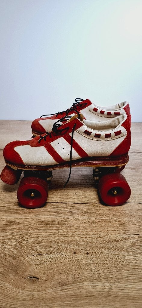 Vintage Rolsschaatsen Red Stone Rood/Wit Maat 39, Gebruikt, Onbekend, Ophalen of Verzenden, Onbekend