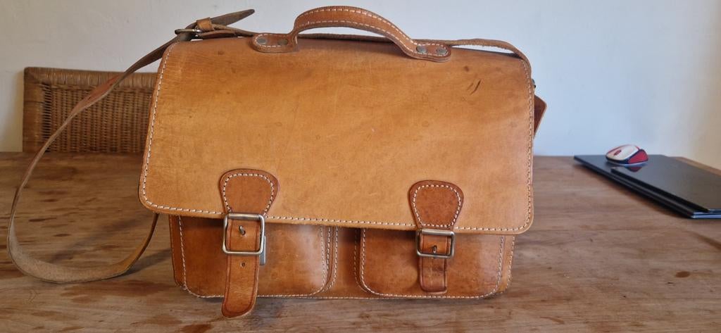 Originele Ruitertas - Vintage, Stevig & Ruim, Overige merken, Gebruikt, Bruin, Ophalen of Verzenden