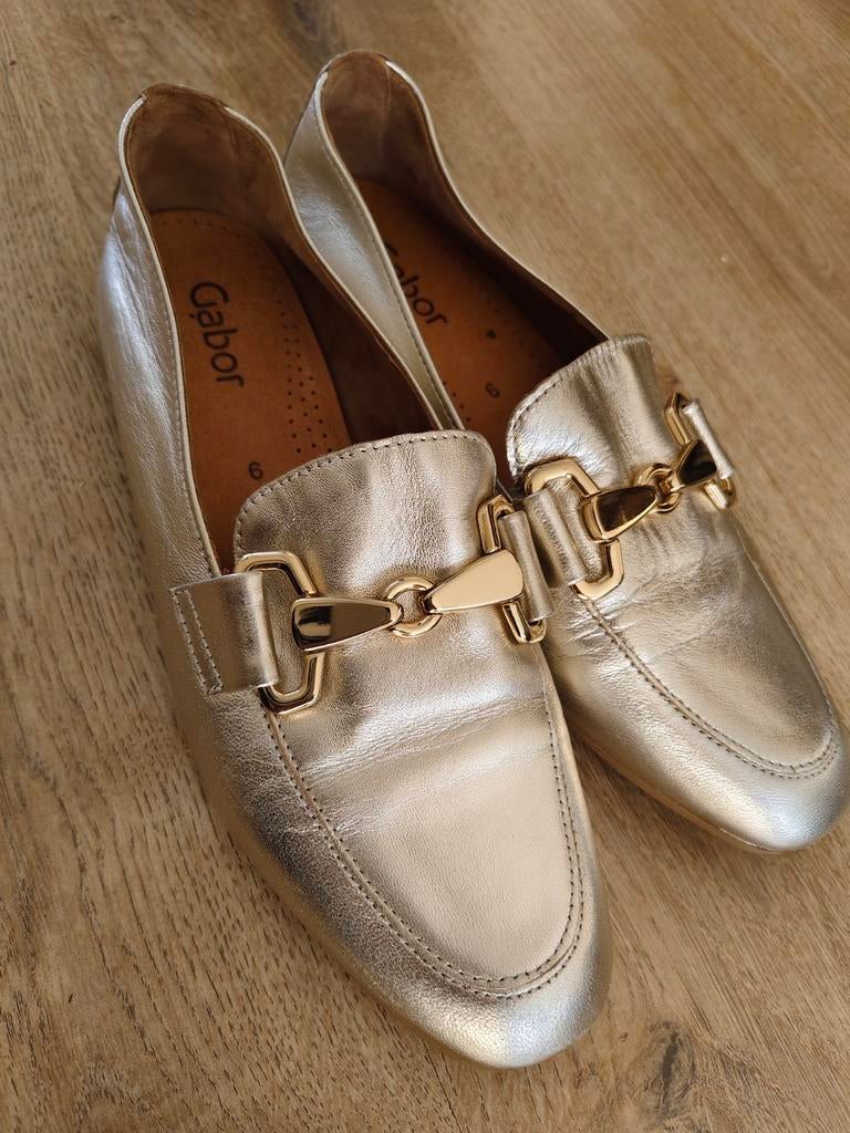 Gabor instappers goudkleurig maat 39, Kleding | Dames, Schoenen, Overige kleuren, Instappers, Gabor, Ophalen of Verzenden