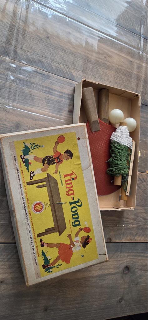 Vintage Ping-Pong Set - Klassiek Tafeltennisspel, Ophalen of Verzenden, Gebruikt