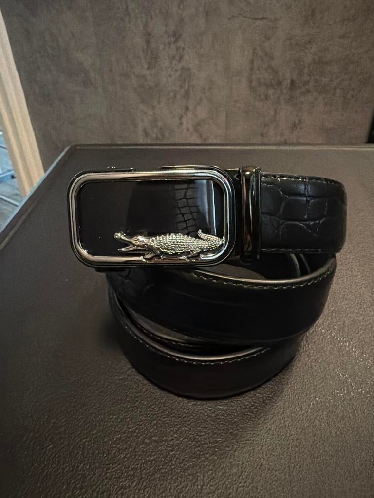 Zwarte riem met zilverkleurige gesp, Zwart, Heupriem, Ophalen of Verzenden, Zo goed als nieuw