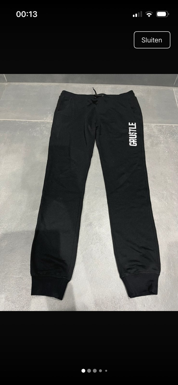 Zwarte lange broek – Grustle | Maat 152 | Jongens, Ophalen of Verzenden, Zo goed als nieuw, Jongen of Meisje, Broek