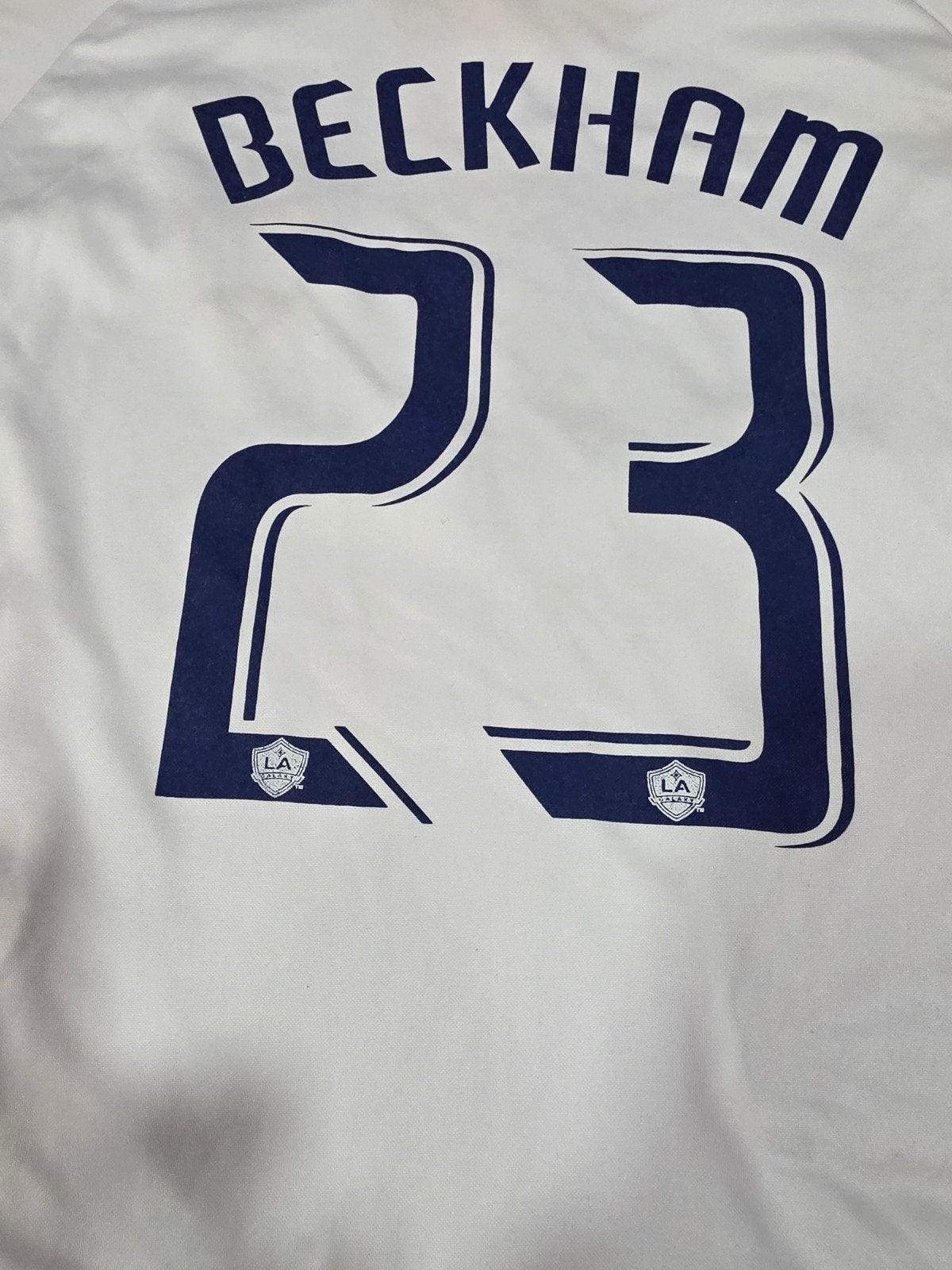 LA Galaxy Beckham 23 voetbalshirt - Maat M, Wit, Ophalen of Verzenden, Zo goed als nieuw, Belobeck Sportswear