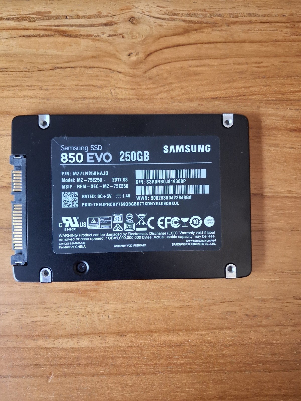 Samsung SSD 850 EVO 250GB - Snelle en Betrouwbare Opslag, Computers en Software, Harde schijven, Intern, Gebruikt, Server, Ophalen of Verzenden