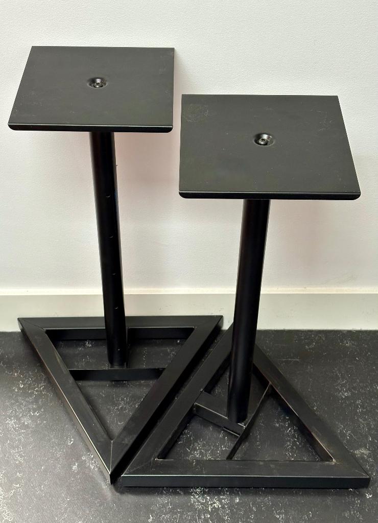 Set van 2 Metalen Luidsprekerstatieven, Overige merken, Gebruikt, Overige typen, Ophalen of Verzenden