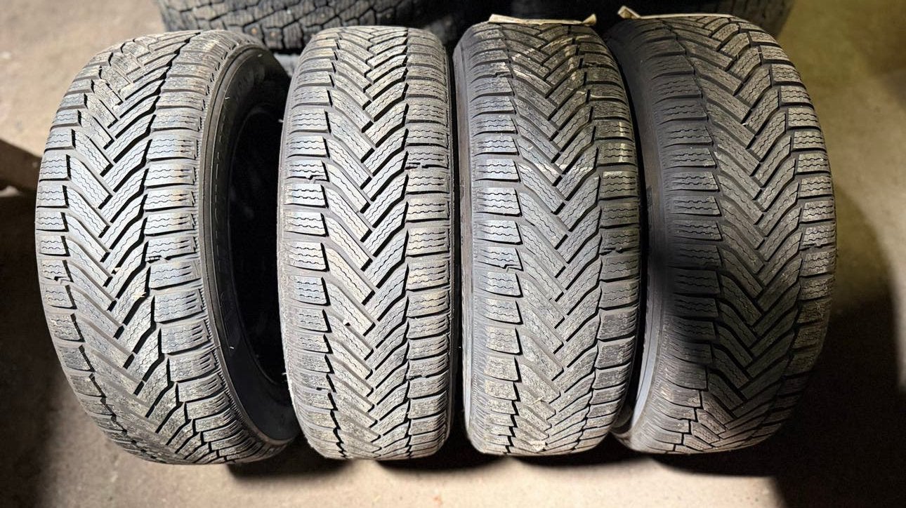 Michelin Alpin 6 , 205 60 16 set winterbanden (no velgen), Gebruikt, 16 inch, Band(en), Personenwagen