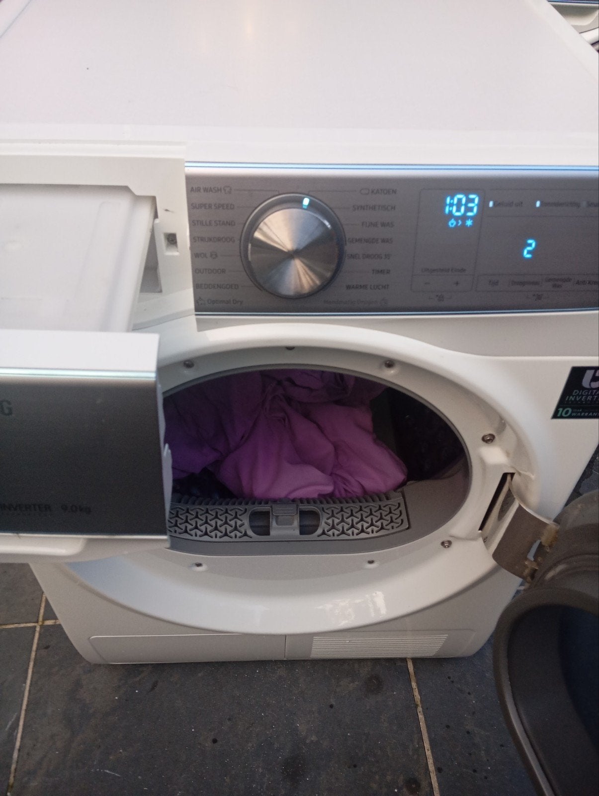 Foto 8 van Samsung OptimalDry warmtepompdroger 9 kg - Zo goed als nieuw