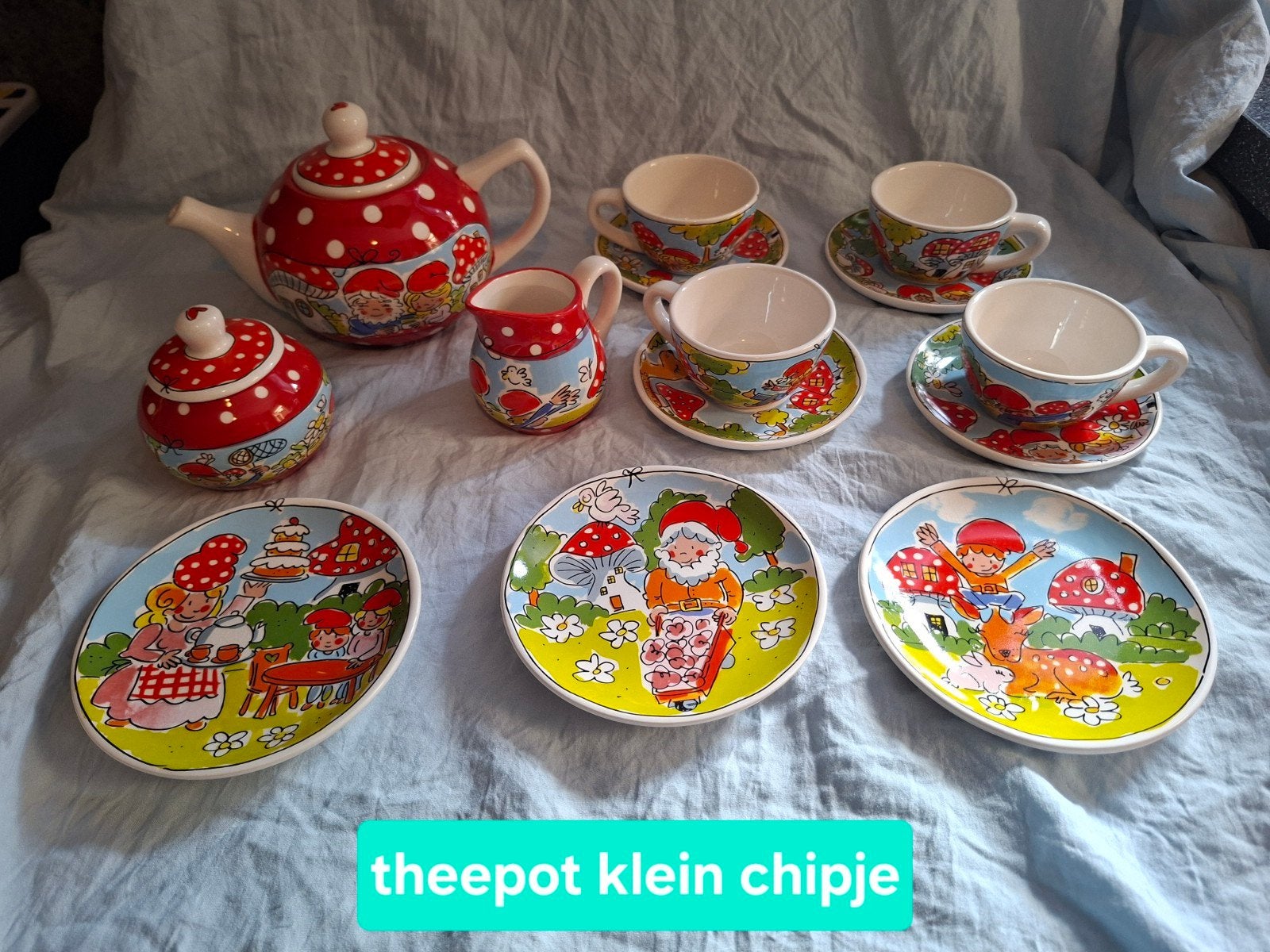 blond Amsterdam kinder theeservies (chipje), Ophalen of Verzenden, Zo goed als nieuw, Aardewerk, Compleet servies