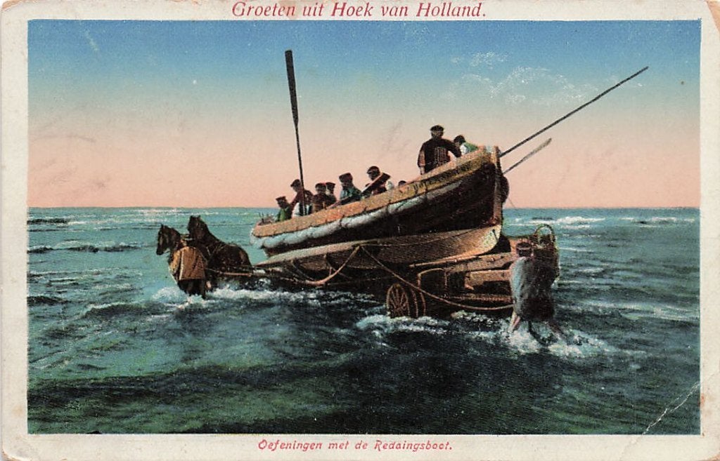AZ898 Hoek van Holland reddingsboot 1921, Verzenden, 1920 tot 1940, Gelopen, Zuid-Holland