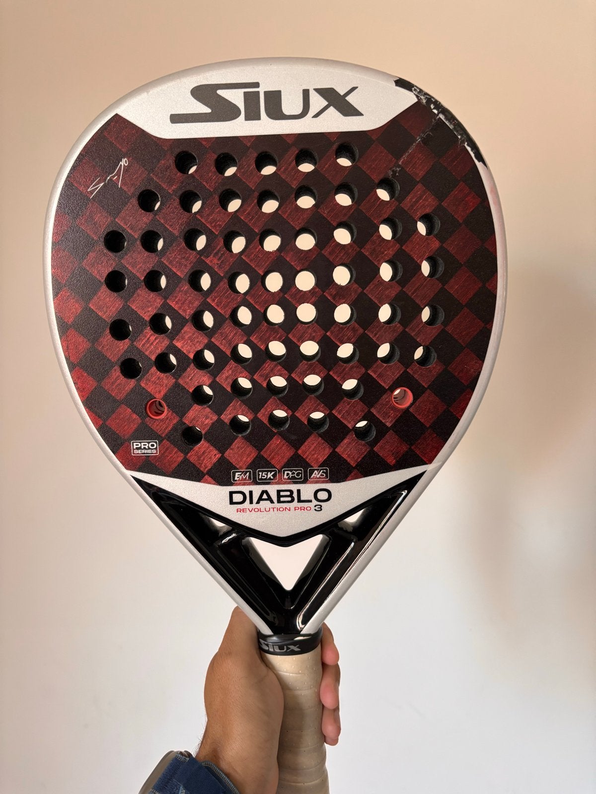 Siux Diablo Revolution Pro 3 Padelracket, Sport en Fitness, Ophalen of Verzenden, Gebruikt, Padelracket