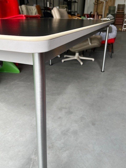 Gispen 515 eettafel Dutch Originals eetkamertafel 220x100cm, Gebruikt, ., Overige materialen, Vintage