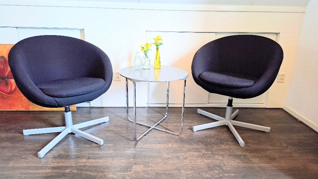Zithoekje in moderne bistro stijl, Ophalen, Gebruikt, Twee, Zwart
