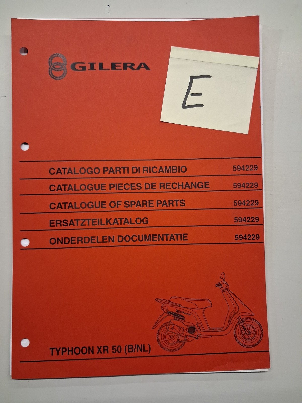 Gilera Typhoon XR 50 Onderdelendocumentatie (2000), Ophalen of Verzenden, Gebruikt