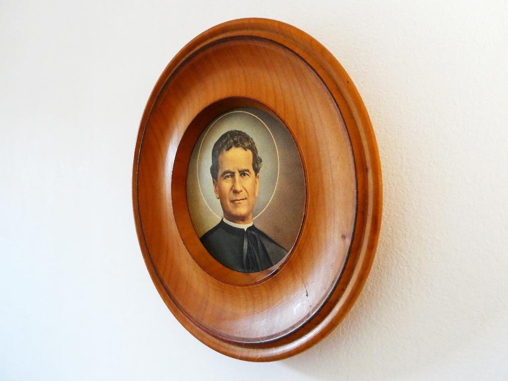 Don Bosco wandbord 18 cm. Giovanni Bosco priester Italië, Ophalen of Verzenden