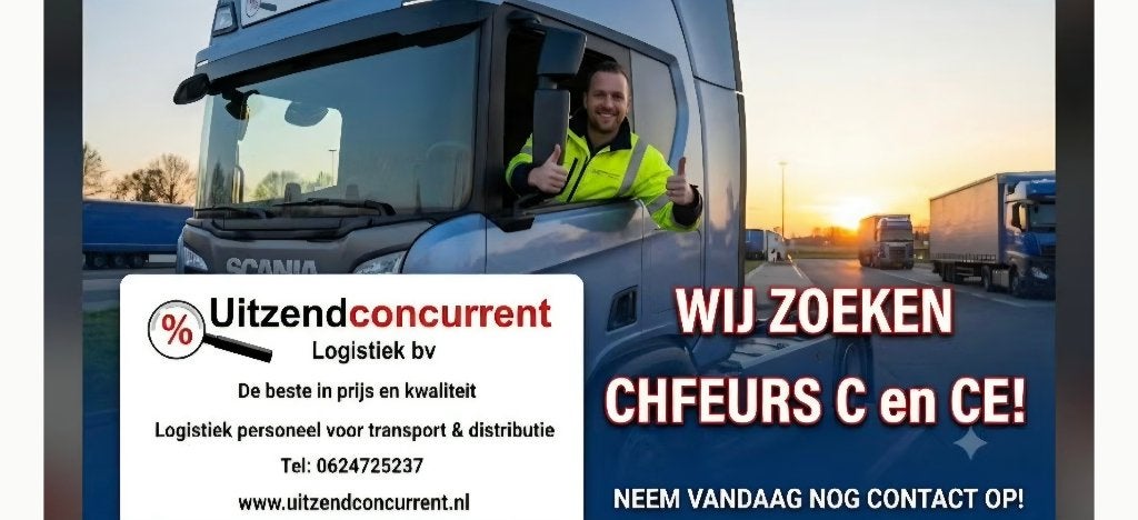 Chauffeur C gezocht in Haarlem, Variabele uren, Overige niveaus, Vanaf 10 jaar, Overige vormen