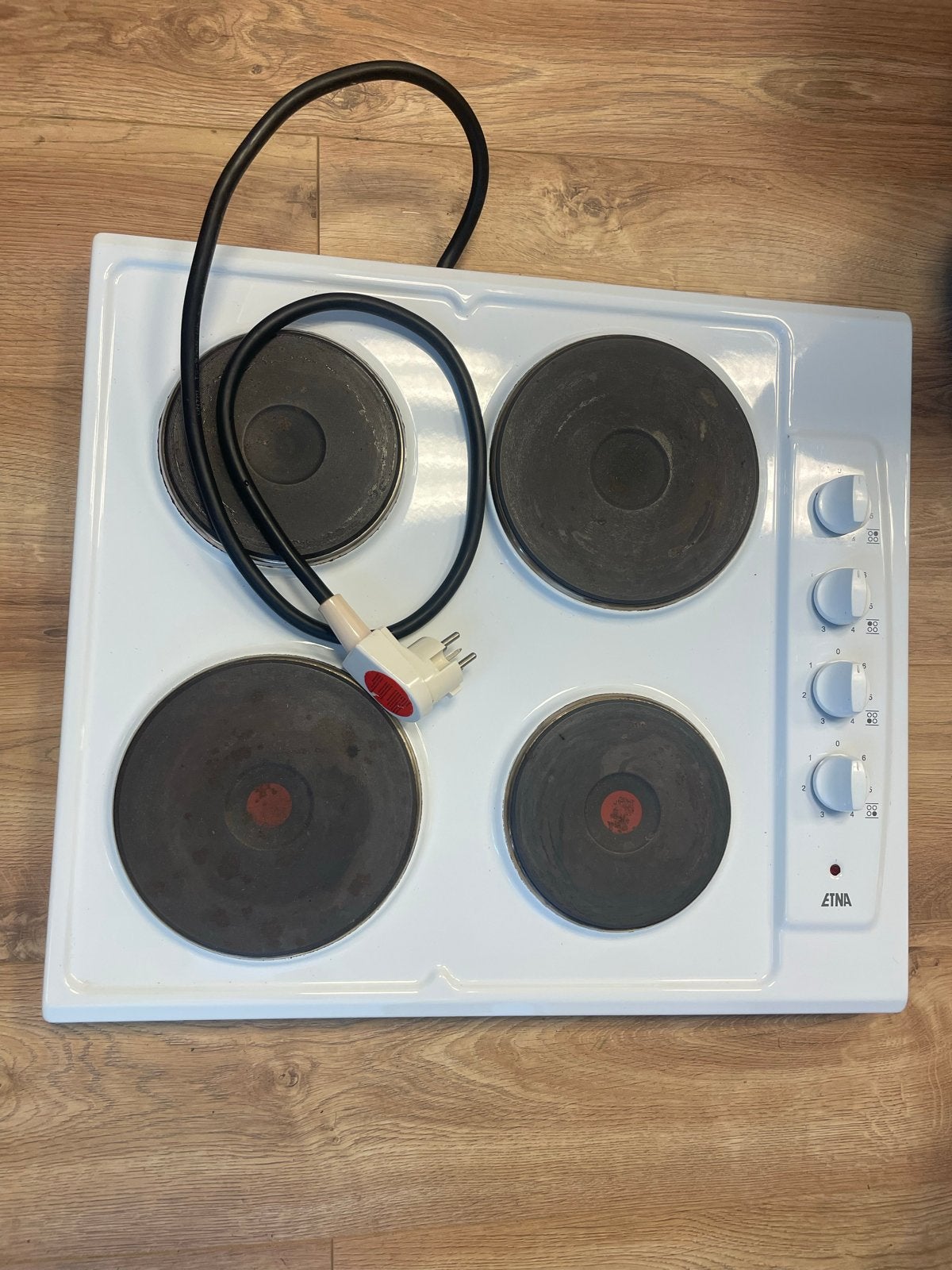 Etna Elektrische Kookplaat met 4 Kookzones, Ophalen, Gebruikt, 4 kookzones, Vrijstaand
