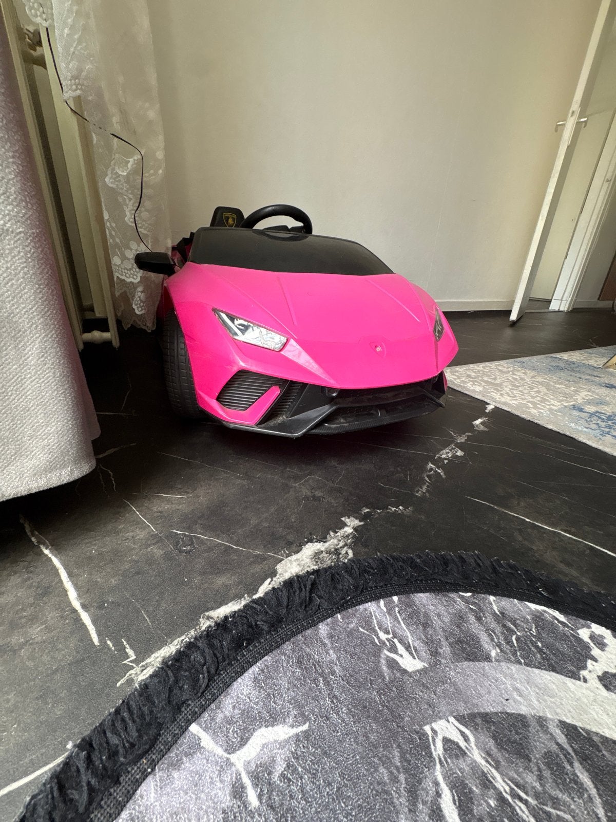 Roze Lamborghini Huracan Spyder 12V elektrische kinderauto, Ophalen, Gebruikt