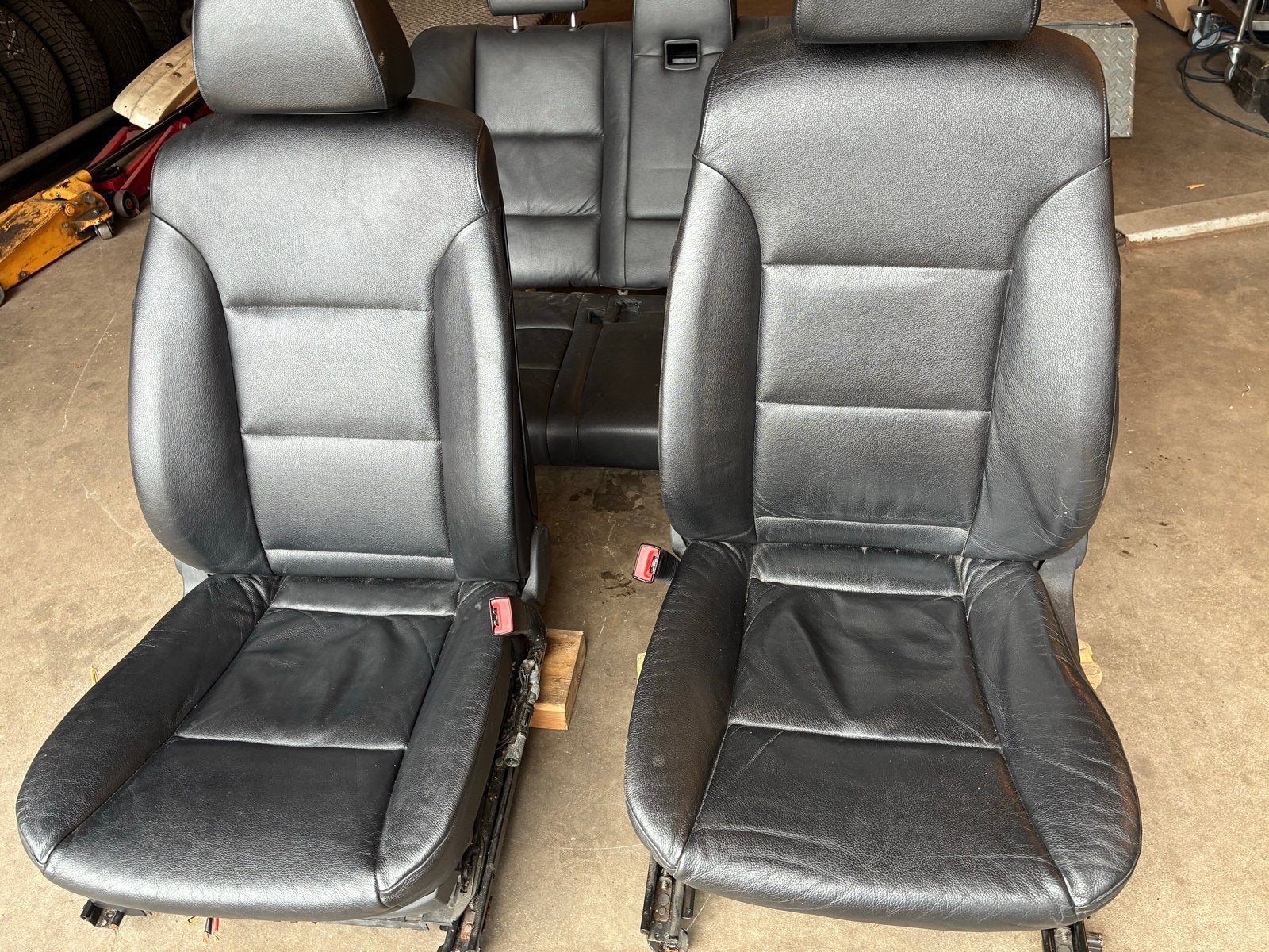 BMW 5 serie e60 Leren Interieur Zwart Stoelen Achterbank, Auto-onderdelen, Ophalen, Gebruikt, BMW