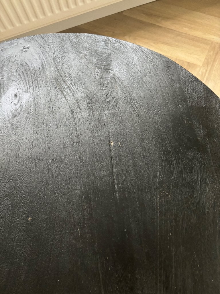 Salontafel zwart GRATIS ophalen, Ophalen, 100 tot 150 cm, Rond, 50 tot 100 cm