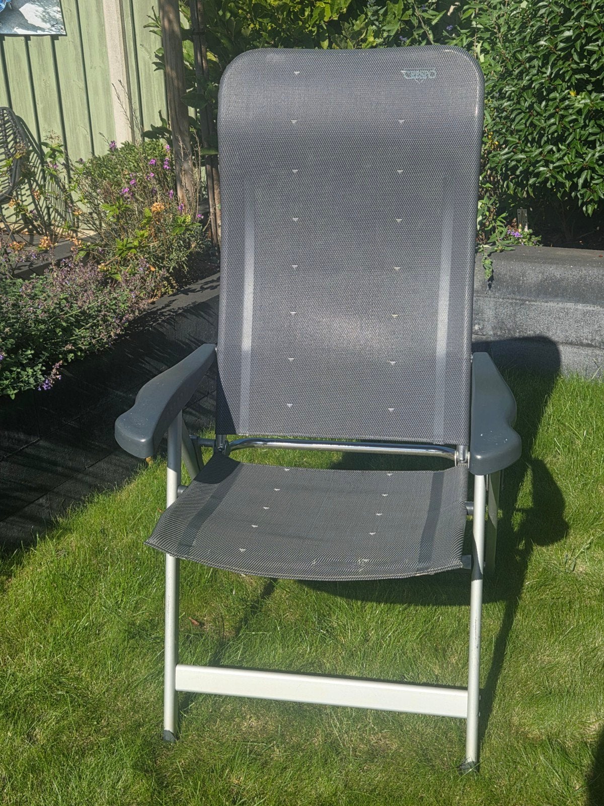 5x Campingstoel crespo, 2 krukjes, 2 voetensteunen,1 ligbed, Ophalen, Zo goed als nieuw, Campingstoel