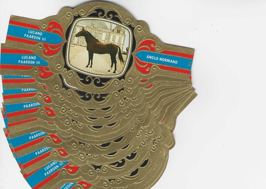reeks HG 333  paarden   49-72         sigarenbanden, Ophalen of Verzenden, Zo goed als nieuw, Sigarenbandjes