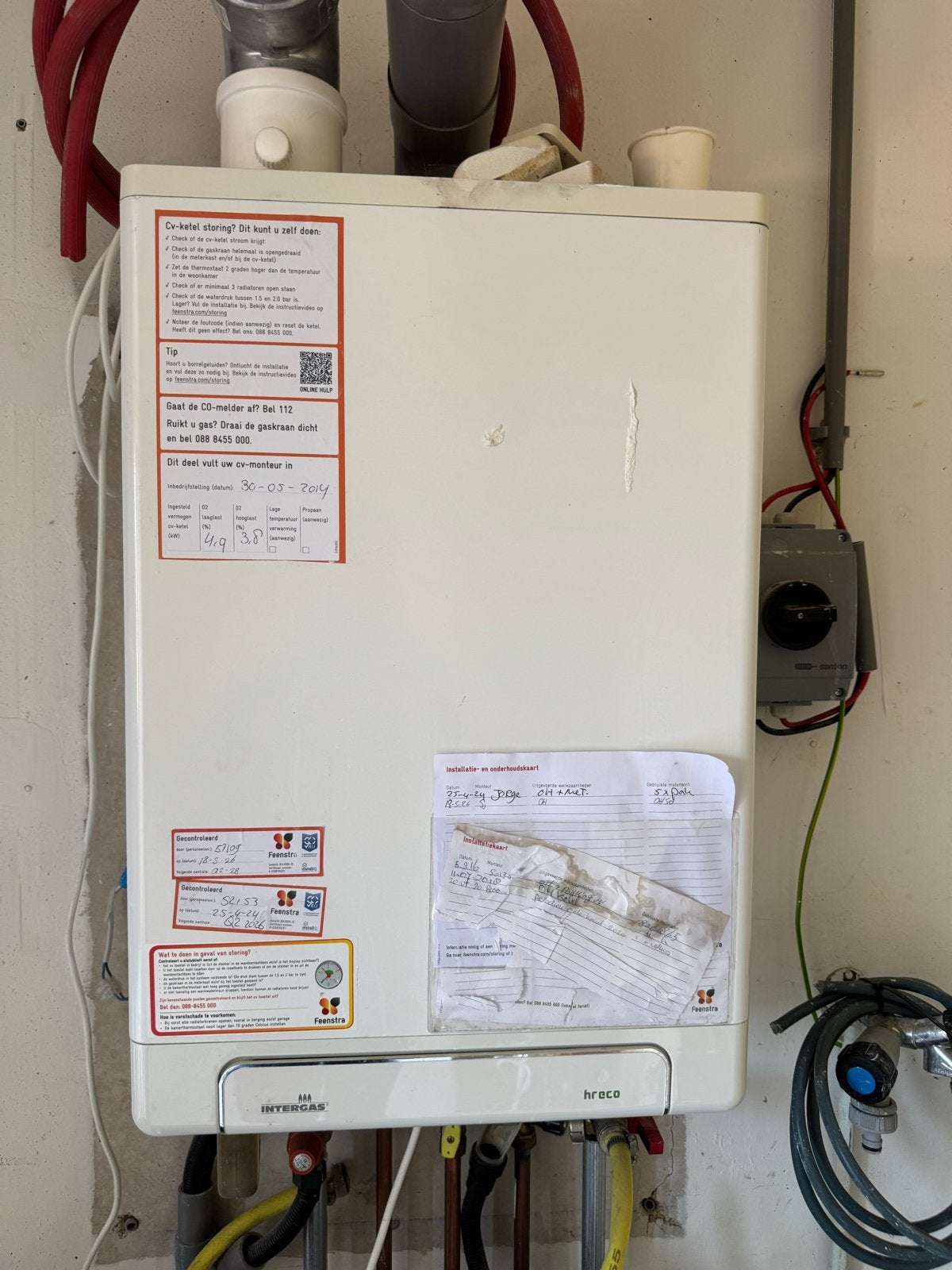 Intergas Kombi Kompakt HReco 30 CV-ketel, Ophalen, Gebruikt, Hoog rendement (Hr), Cv-ketel of Combi-ketel