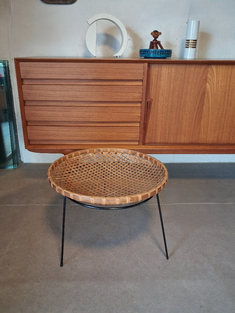 Vintage rotan lectuurmand Artimeta voor Metz & Co, Ophalen, Overige typen, Overige materialen