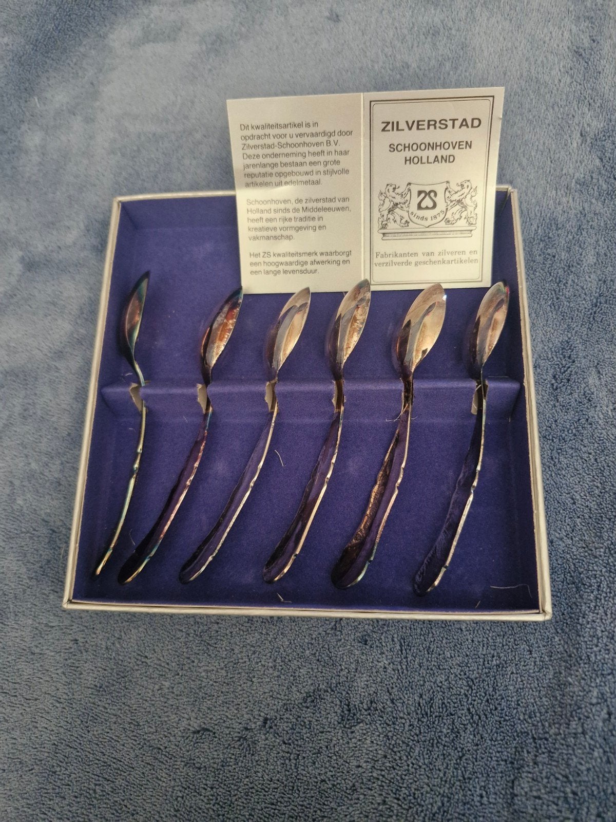 Set van 6 vintage theelepeltjes van Zilverstad Schoonhoven, Ophalen of Verzenden