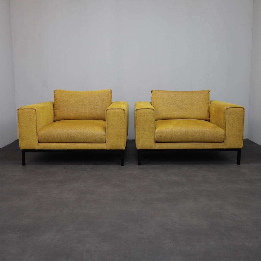 Set handmade loveseats / fauteuil / big loungestoelen design, Huis en Inrichting, Ophalen, 100 tot 125 cm, Design, Zo goed als nieuw