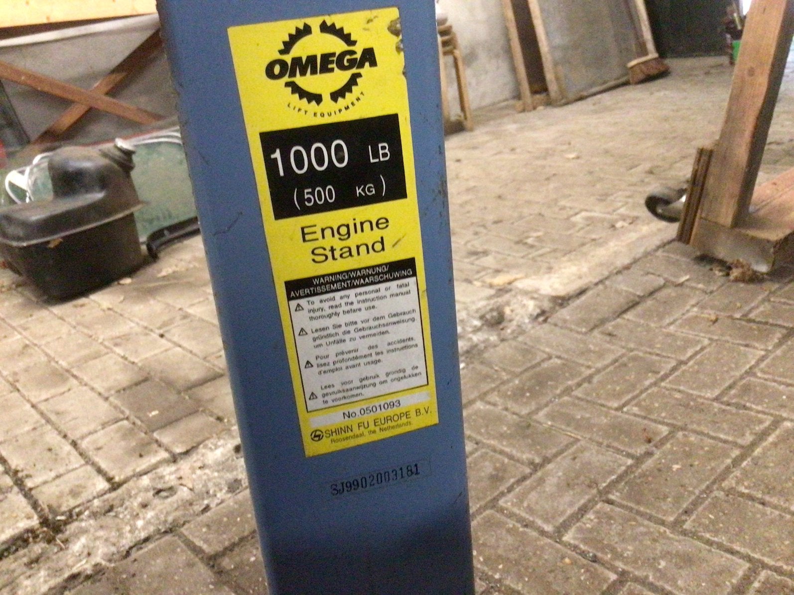 Steun om motor in op te hangen, Ophalen