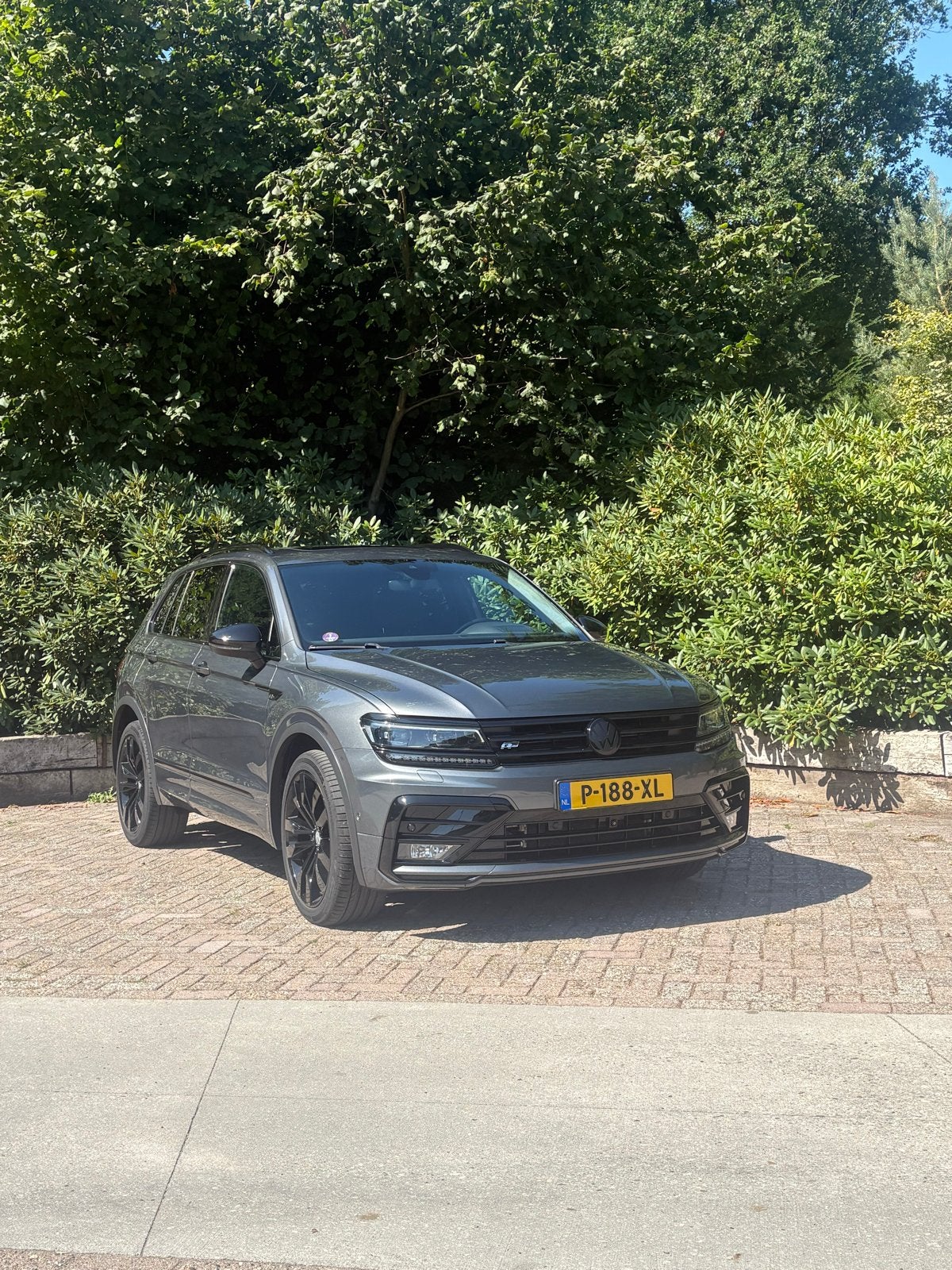 Volkswagen Tiguan 2.0 TSI 220pk 4Motion DSG  Grijs 3x R line, 4 cilinders, 1984 cc, 2500 kg, Vierwielaandrijving