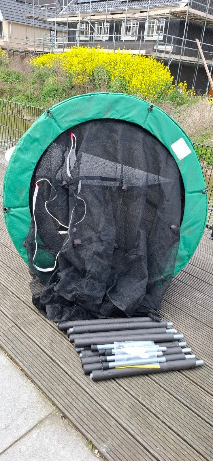 Trampoline met veiligheidsnet - Gebruikt, Kinderen en Baby's, Speelgoed | Buiten | Trampolines, Ophalen, Zo goed als nieuw