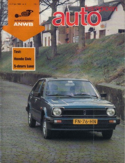 Autokampioen 2 1980 : Honda Civic Luxe - Toyota Crown 2.2D, Ophalen of Verzenden, Gelezen, Algemeen
