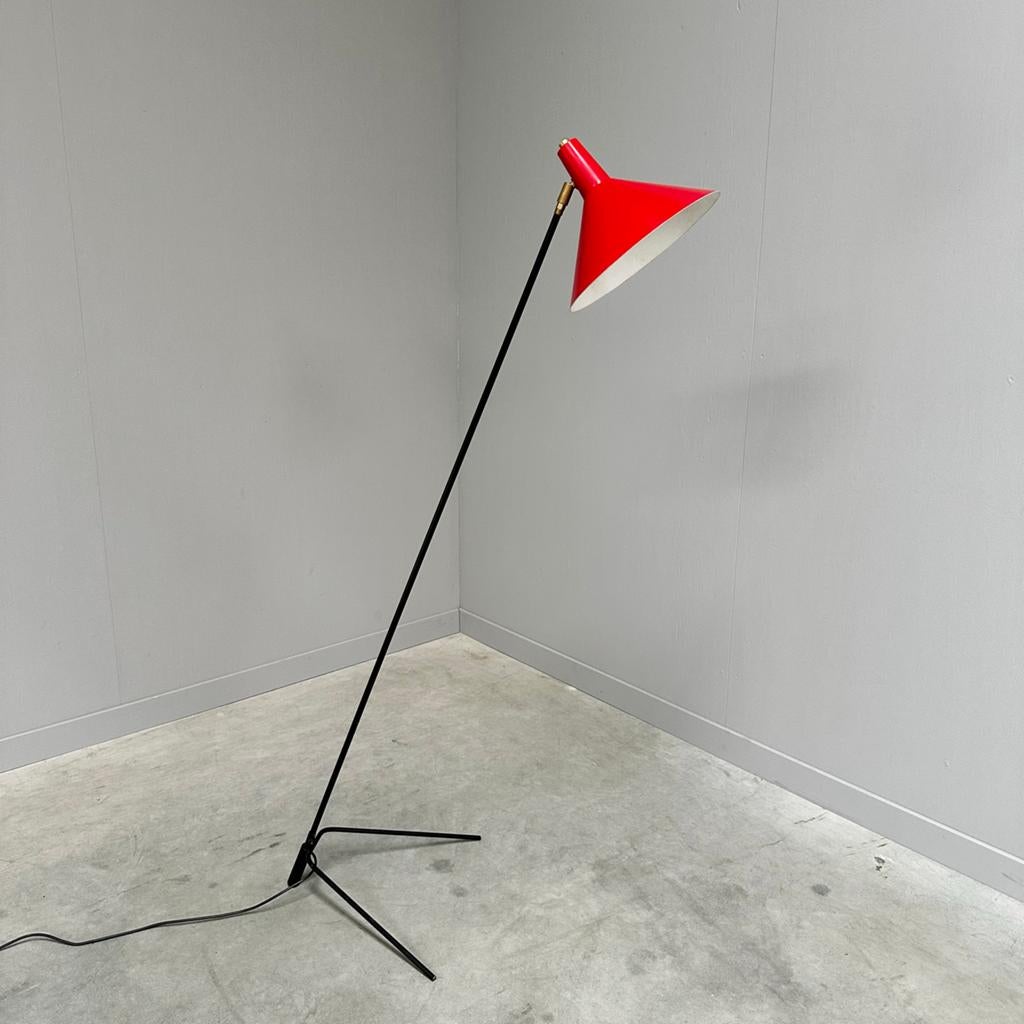 Vintage Space Age Vloerlamp Jaren 60 midcentury design Anvia, Ophalen, Gebruikt, Mid century modern dutch design 60s 70s Anvia Hala Hoogervorst