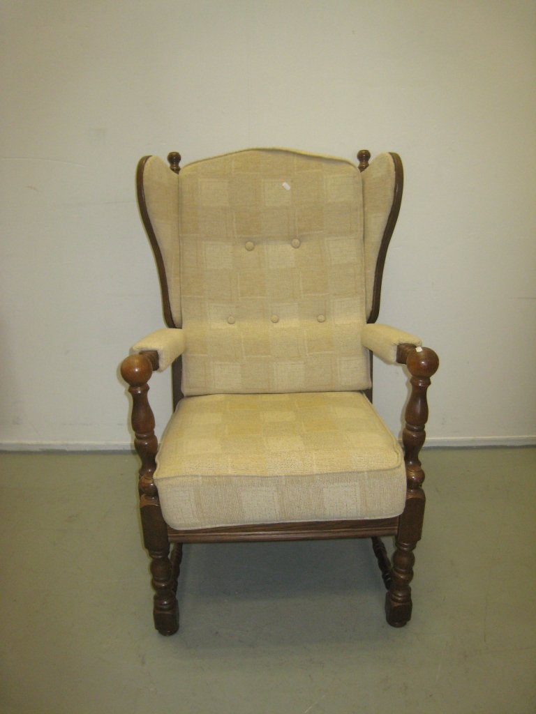 Retro eiken fauteuil, Huis en Inrichting, Niet ingevuld, Gebruikt, Niet ingevuld, Niet ingevuld