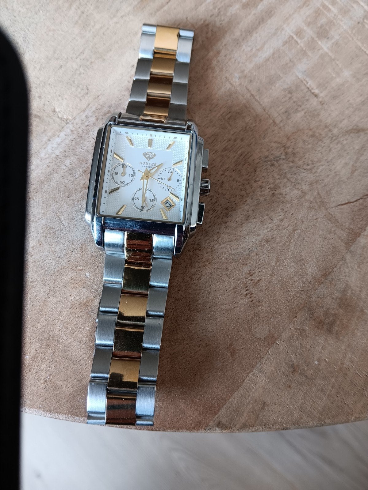 Stijlvol Herenhorloge - Tweekleurig Design, Ophalen of Verzenden, Staal, Overige merken