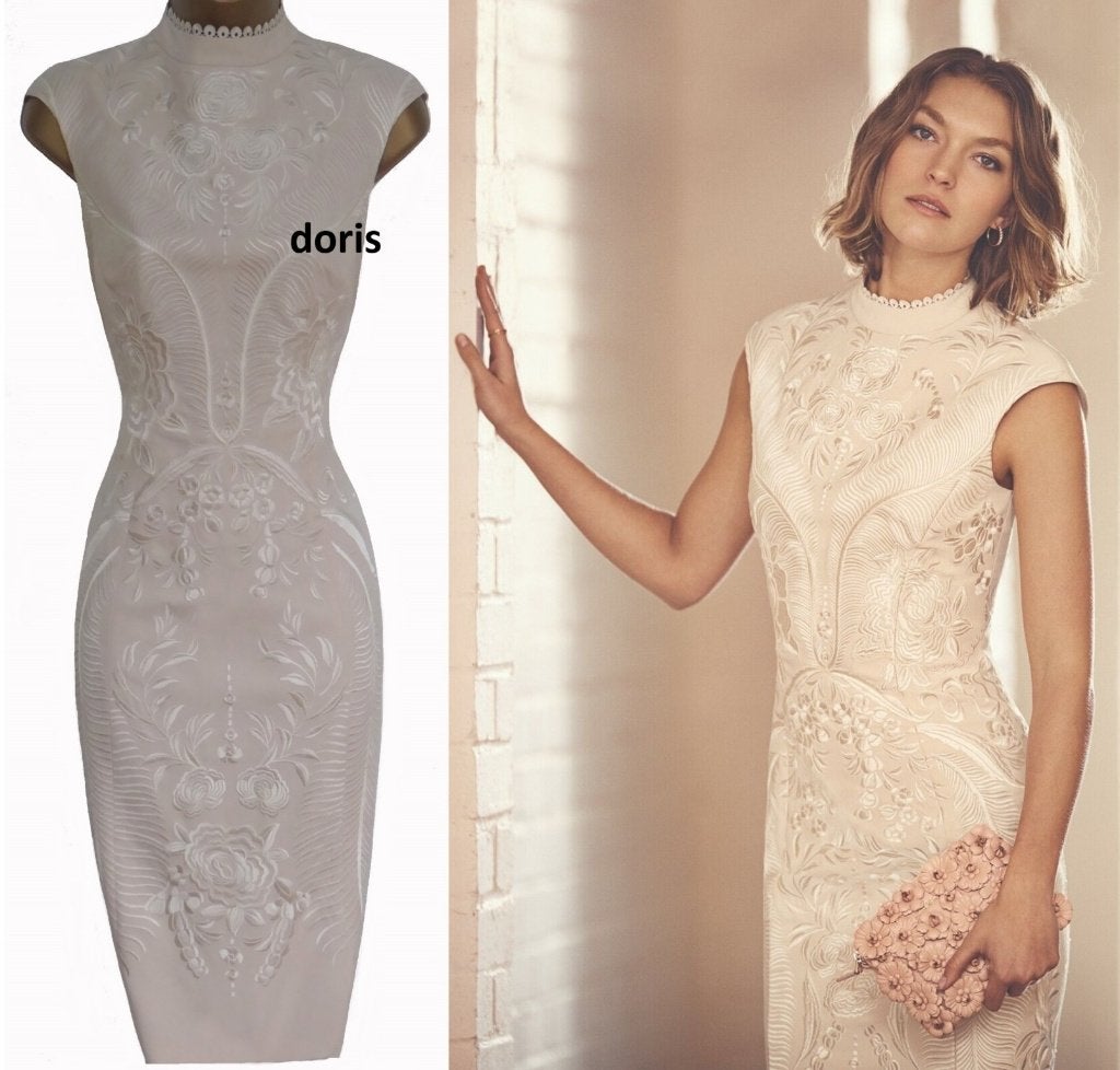 jurk Karen Millen maat 10/38, Maat 38/40 (M), Karen Millen, Beige, Ophalen of Verzenden