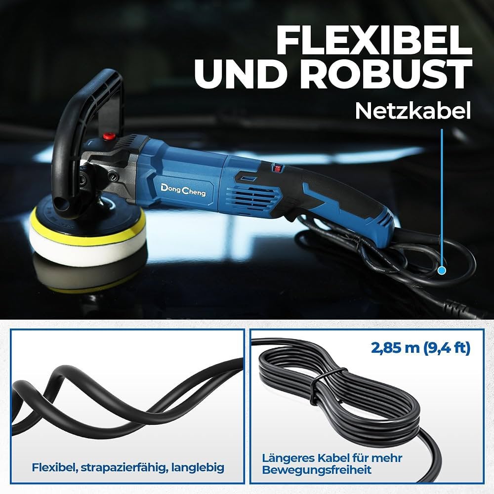 Foto 5 van Rotatie Polijstmachine 1400W - 150mm - NIEUW in Doos