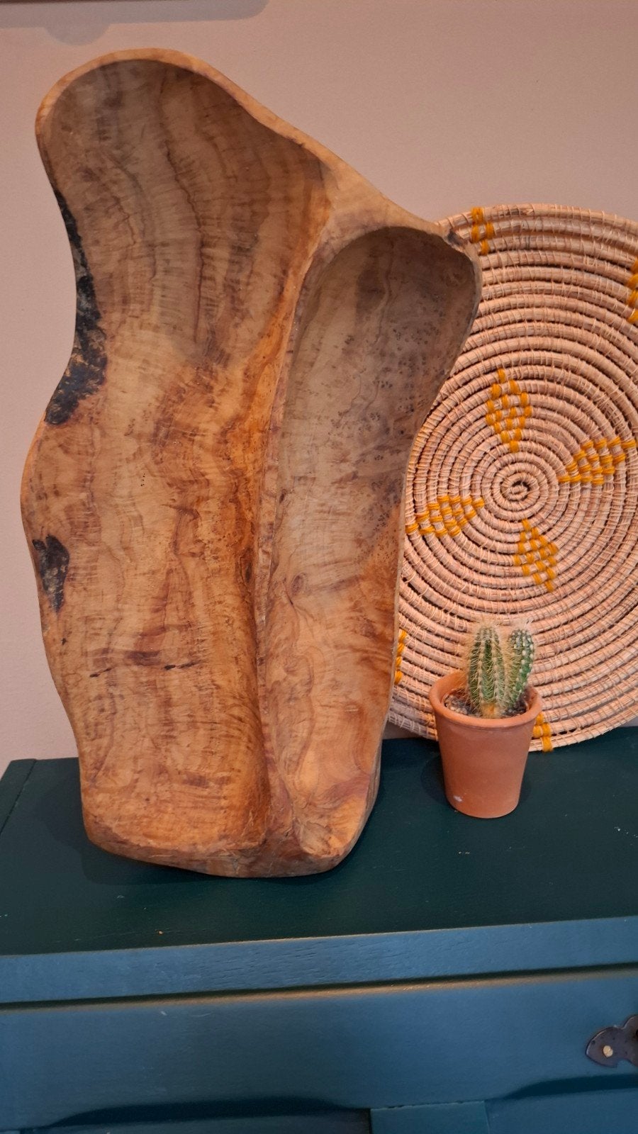 Olijfhout Sculptuur 34cm x 21cm, Ophalen of Verzenden