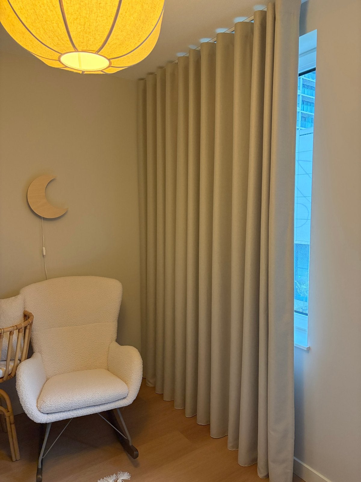 Zandkleurig wavegordijn, Huis en Inrichting, Ophalen, Verduisterend, 368 cm, Karwei