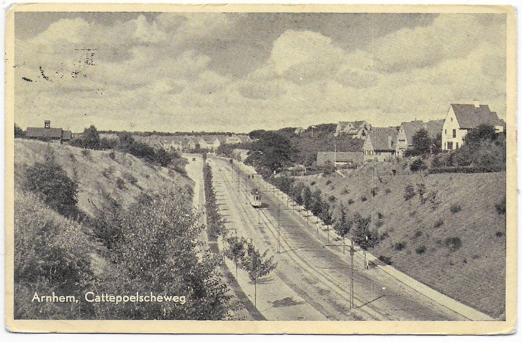 Arnhem Catteppoelscheweg Ansichtkaart uit 1943 ( B6686 ), Ophalen of Verzenden, 1940 tot 1960, Gelopen, Gelderland
