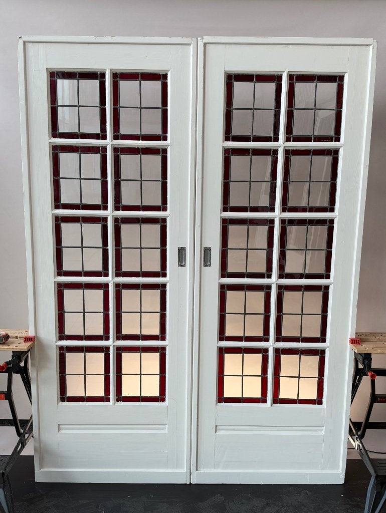 Ensuite deuren met glas in lood schuifdeuren, Ophalen, Gebruikt, Minder dan 80 cm, Binnendeur